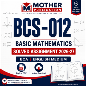 BCS-012 Solved Assignment 2026-27 in English