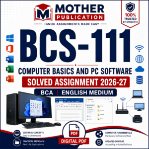 BCS-111 Solved Assignment 2026-27 in English