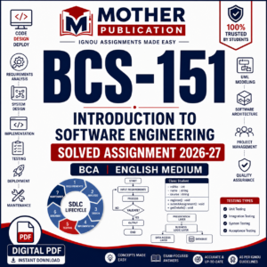 BCS-151 Solved Assignment 2026-27 in English