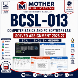 BCSL-013 Solved Assignment 2026-27 in English