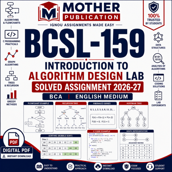 BCSL-159 Solved Assignment 2026-27 in English