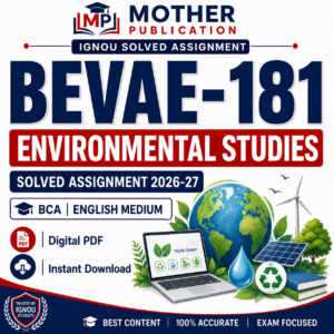 BEVAE-181 Solved Assignment 2026-27 in English for BCA
