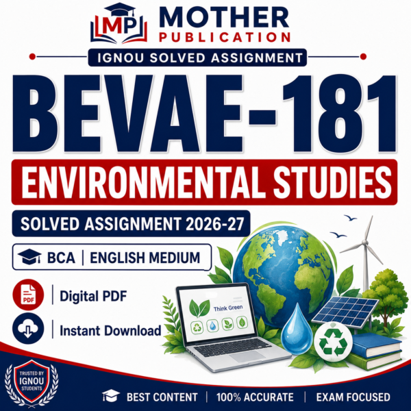 BEVAE-181 Solved Assignment 2026-27 in English for BCA