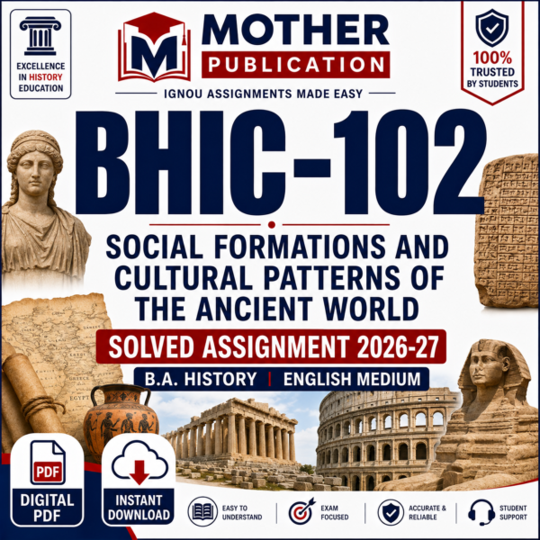 BHIC-102 Solved Assignment 2026-27 in English
