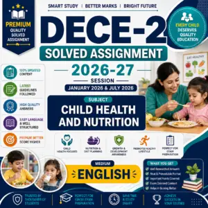 DECE-2 Solved Assignment 2026-27 in English IGNOU DECE