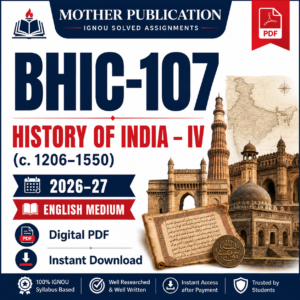 BHIC-107 Solved Assignment 2026-27 in English