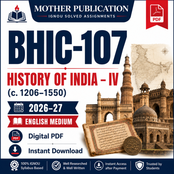 BHIC-107 Solved Assignment 2026-27 in English