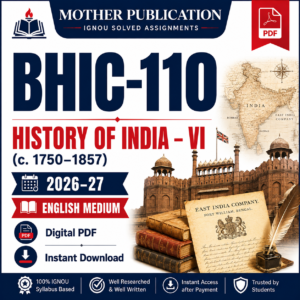 BHIC-110 Solved Assignment 2026-27 in English