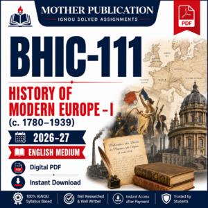 BHIC-111 Solved Assignment 2026-27 in English