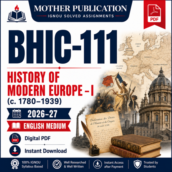 BHIC-111 Solved Assignment 2026-27 in English