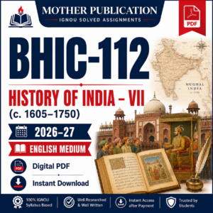BHIC-112 Solved Assignment 2026-27 in English