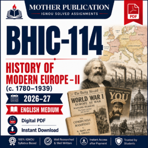 BHIC-114 Solved Assignment 2026-27 in English