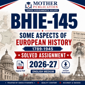 BHIE-145 Solved Assignment 2026-27 in English