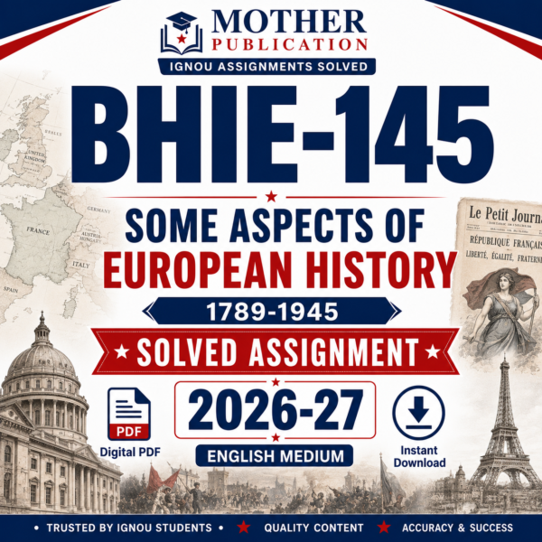 BHIE-145 Solved Assignment 2026-27 in English