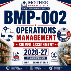 BMP-002 Solved Assignment 2026-27 in English