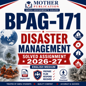BPAG-171 Solved Assignment 2026-27 in English