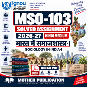MSO-103 Solved Assignment 2026-27 in Hindi – भारत में समाजशास्त्र-I