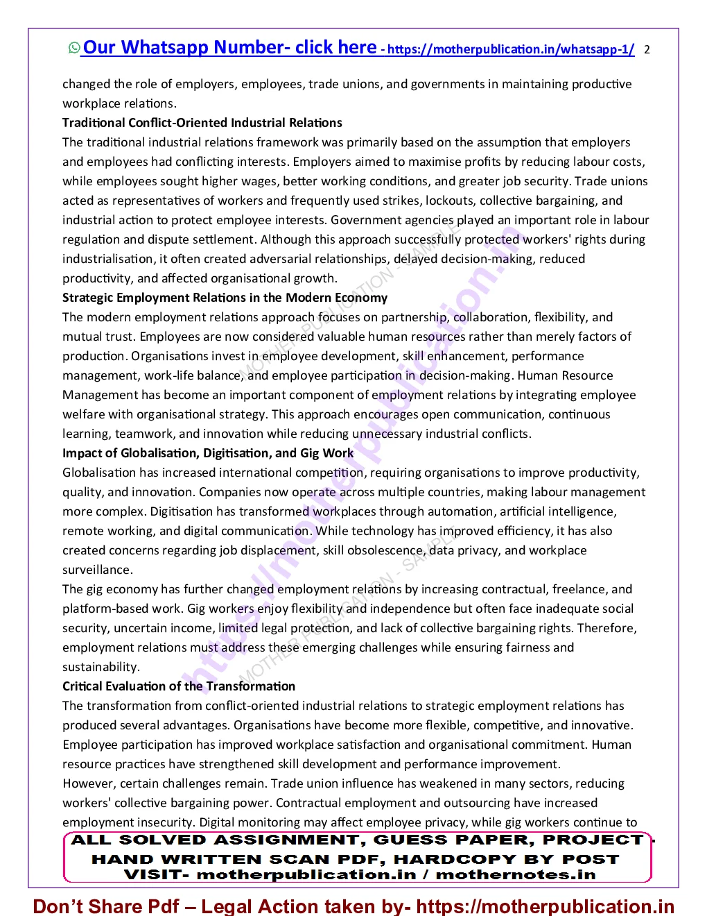 MMPH-004 Solved Assignment 2026-27 in English | MBA (Human Resource Management) Sample Page 3