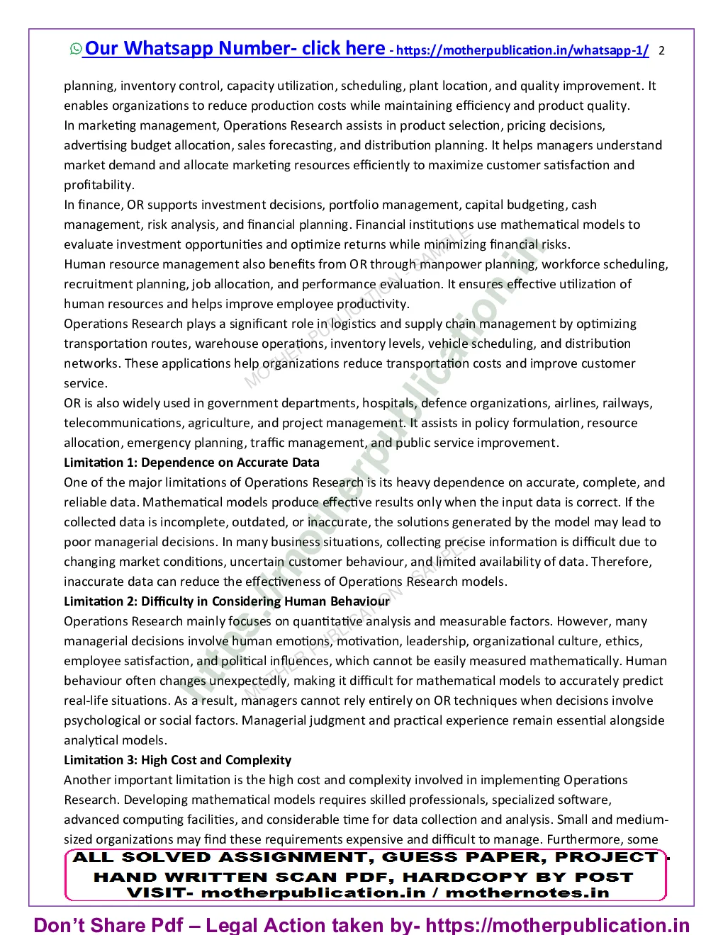 MMPN-001 Solved Assignment 2026-27 in English | MBA Construction Management Sample Page 3
