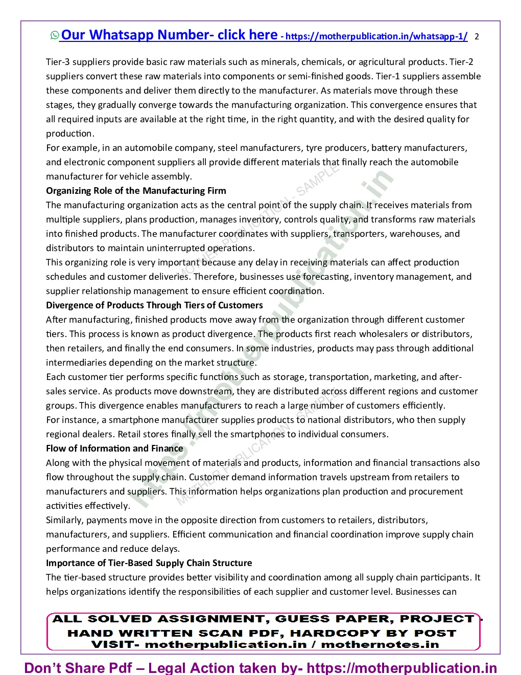 MMPO-005 Solved Assignment 2026-27 in English | MBA Operations Management Sample Page 3