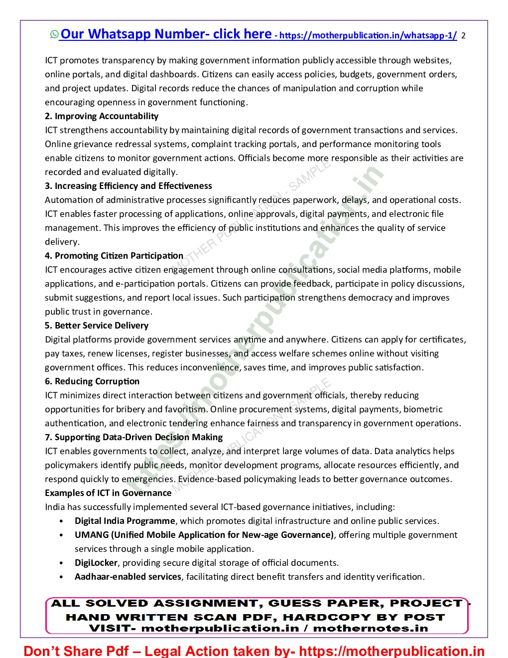 MPA-013 Solved Assignment 2026-27 in English | M.A. Public Administration Sample Page 3