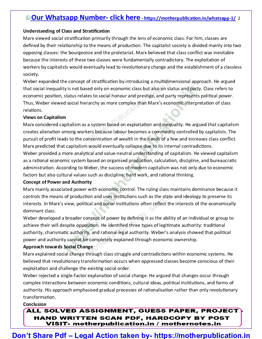 MSO-102 Solved Assignment 2026-27 in English | M.A. Sociology Sample Page 3
