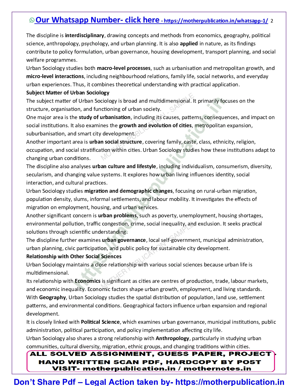 MSOE-004 Solved Assignment 2026-27 in English | M.A. Sociology Sample Page 3